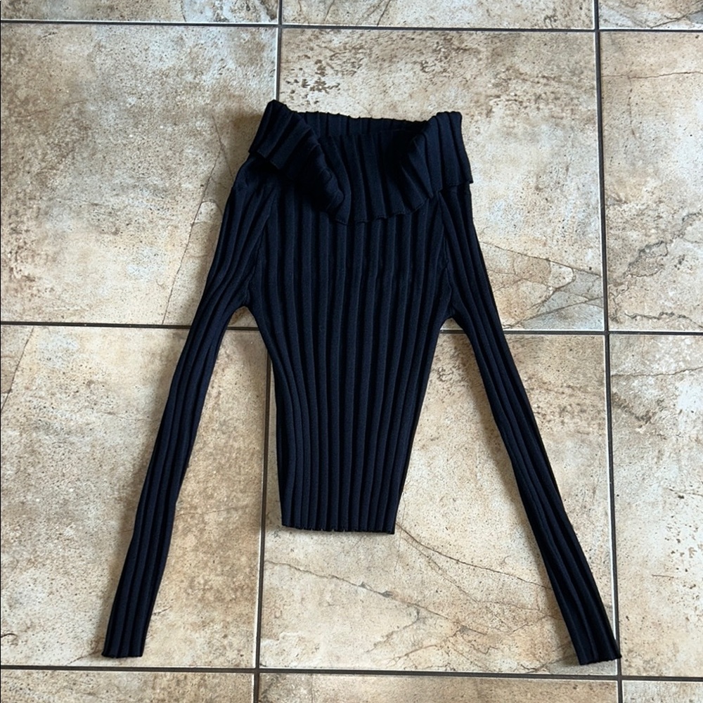 Black Off-the-Shoulder Sweater
